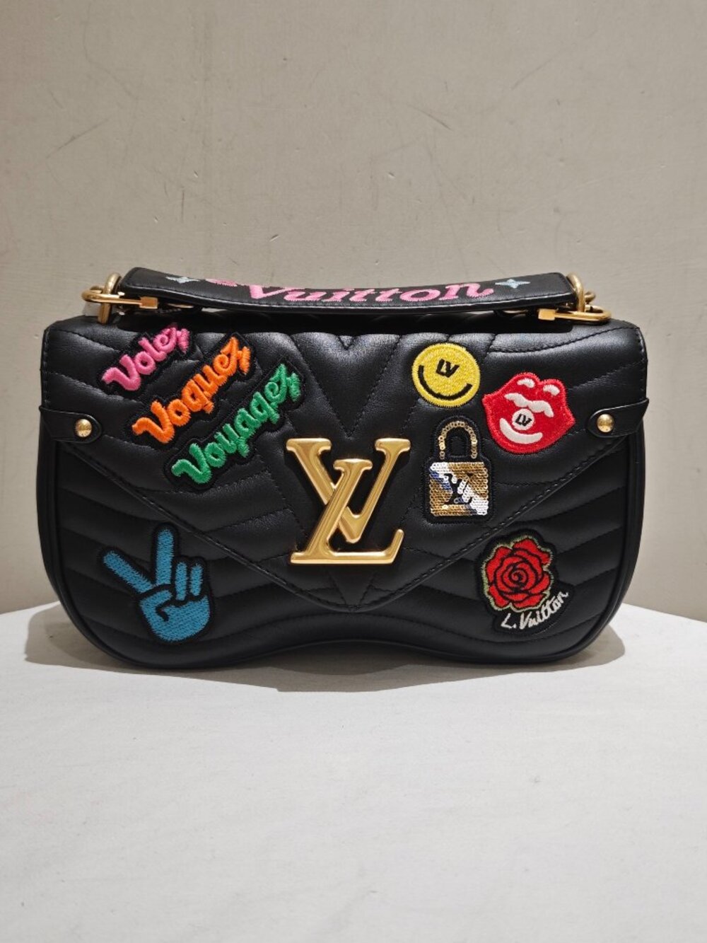 Louis Vuitton New Wave Black Calfskin Medium Crossbody Bag